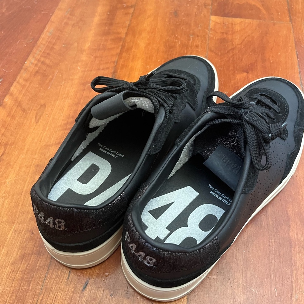 P448 Black Sneakers Sleek Minimalist Design - Picture 2 of 4